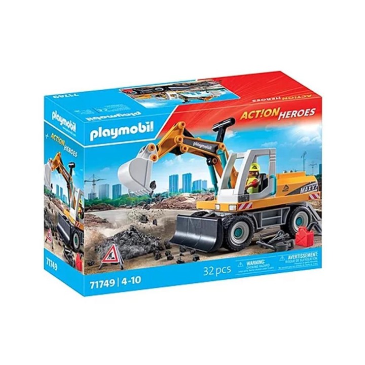 playmobil playmobil    excavadora grande