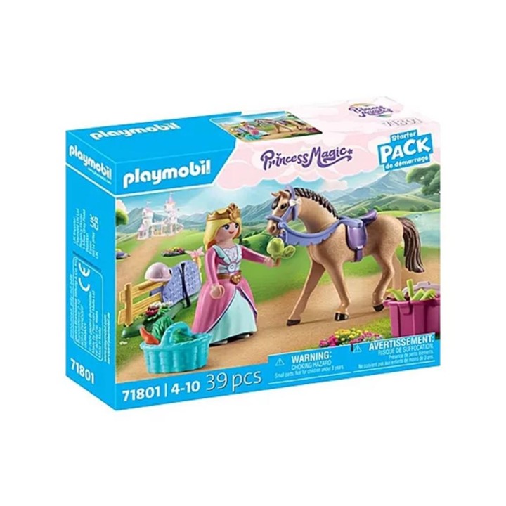 playmobil playmobil    starter pack princesa con caballo