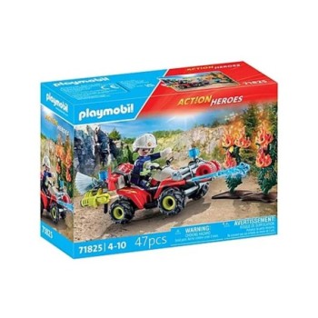 playmobil playmobil    quad de bomberos