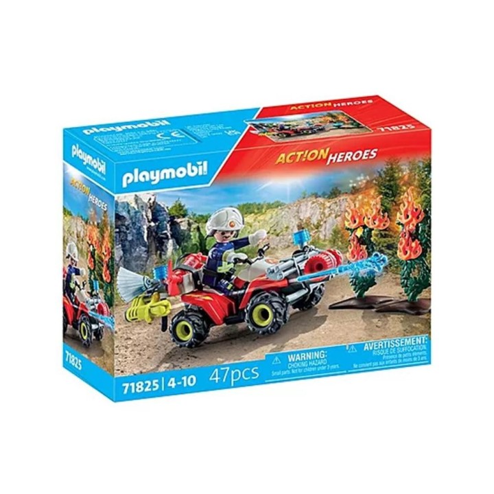 playmobil playmobil    quad de bomberos