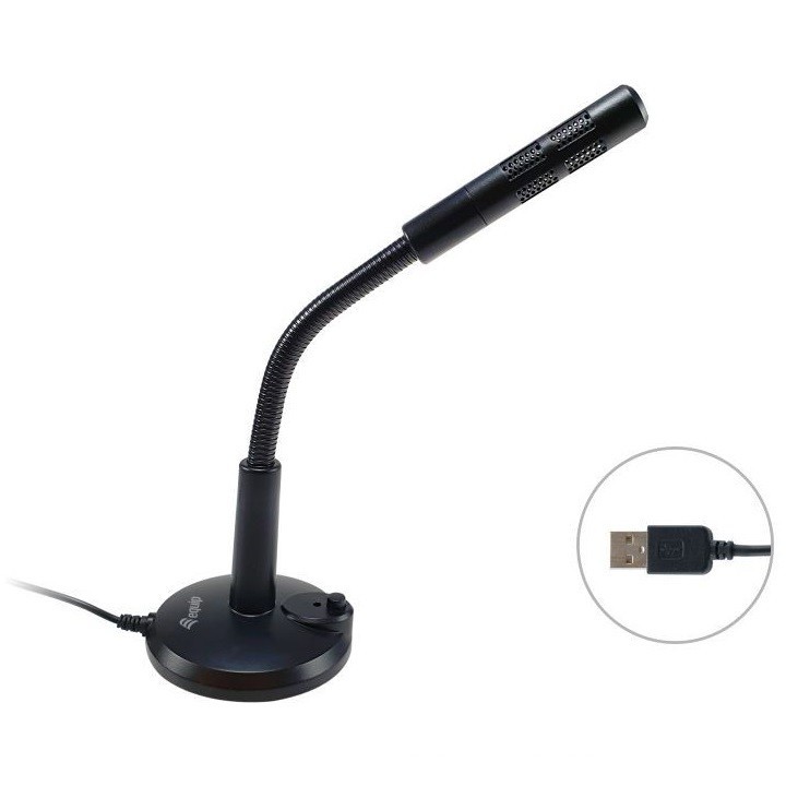 equip microfono sobremesa equip onmidireccional usb brazo flexible boton mute
