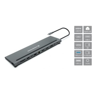 conceptronic docking station conceptronic  usb tipo c donn17g 2 x hdmi    1 x dp    2 x usb 3.0    1