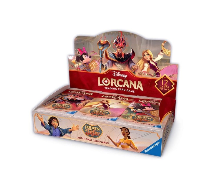 ravensburger lorcana tcg    expositor de sobres disey reinado de jafar 24 unidades ingles