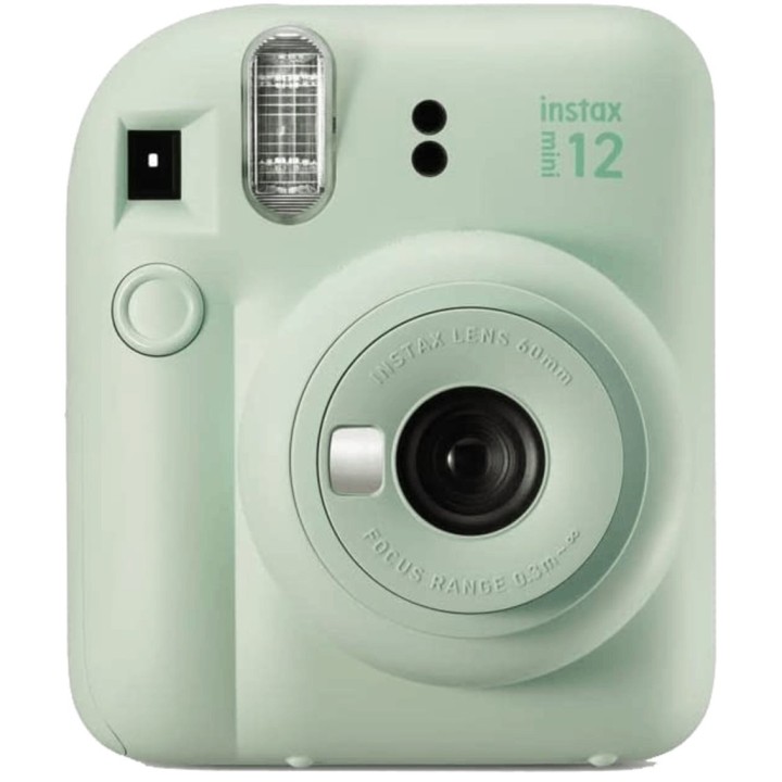 fujifilm camara fujifilm mini instax 12 flash    autoexposicion    verde menta