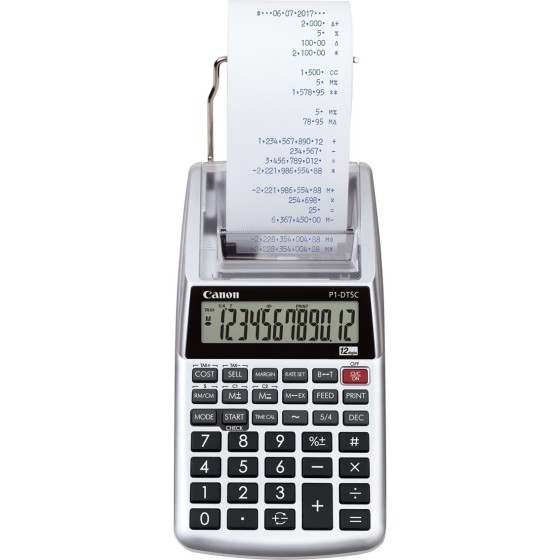 canon calculadora canon impresion portatil p1   dtsc ii hwb 12 digitos
