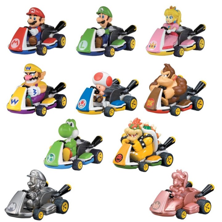 bizak vehiculo mario kart retrofriccion 1 unidad aleatoria