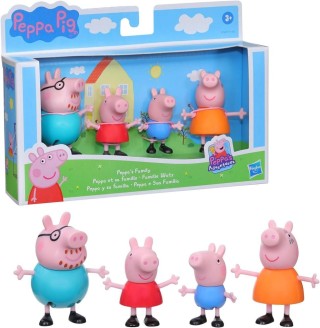 hasbro set de 4 figuras peppa pig y su familia