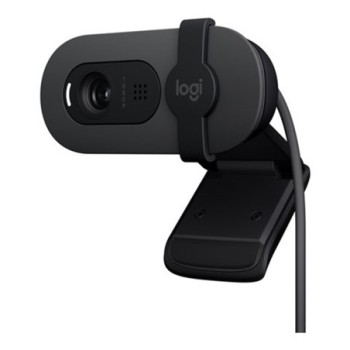 logitech webcam logitech brio 100 grafito full hd    usb