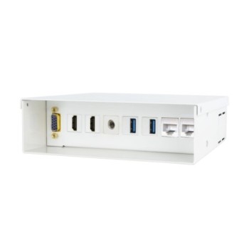 ewent caja de conexiones multimedia multimedia ewent ew1555 2 x hdmi   2 x usb   2 x rj45   vga   ja