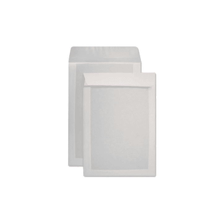 sam caja 125 bolsas folio prolongado  260x360  offset blanco 120 g.cartosam respaldo carton 450 grs.