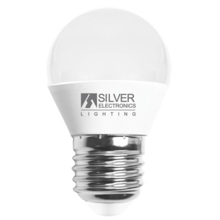 silver bombilla led decorativa silver electronics esferica 7w 70w    e27    3000k    620 lm    luz c