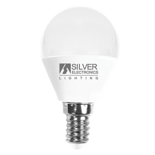 silver bombilla led decorativa silver electronis esferica 5w 50w    e14    5000k    620 lm    luz bl