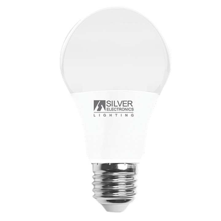 silver bombilla led eco decorativa silver electronics estandar 10w 85w    e27    5000k    860 lm