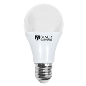 silver bombilla led decorativa silver electronics estandar 7w 70w    e27    3000k    670 lm    luz c