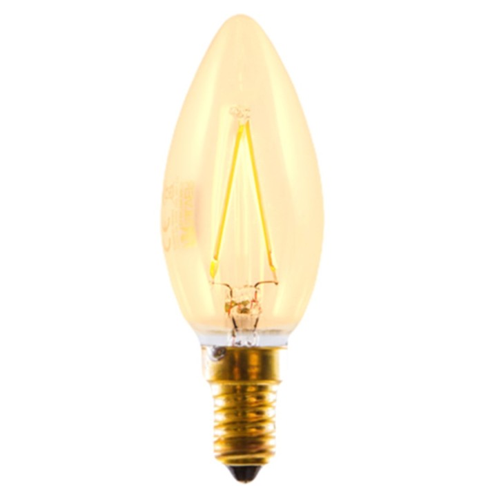 silver bombilla led silver electronic filamento edison vela 3w 20w    e27    2.200k    320o    300 l