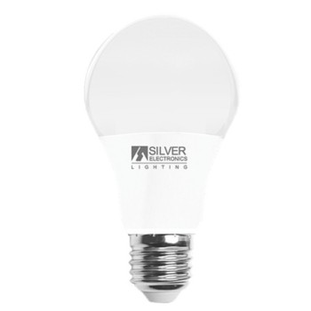 silver bombilla led eco silver electronics estandar 8w 48w    e27    3000k    660 lm    220o    luz