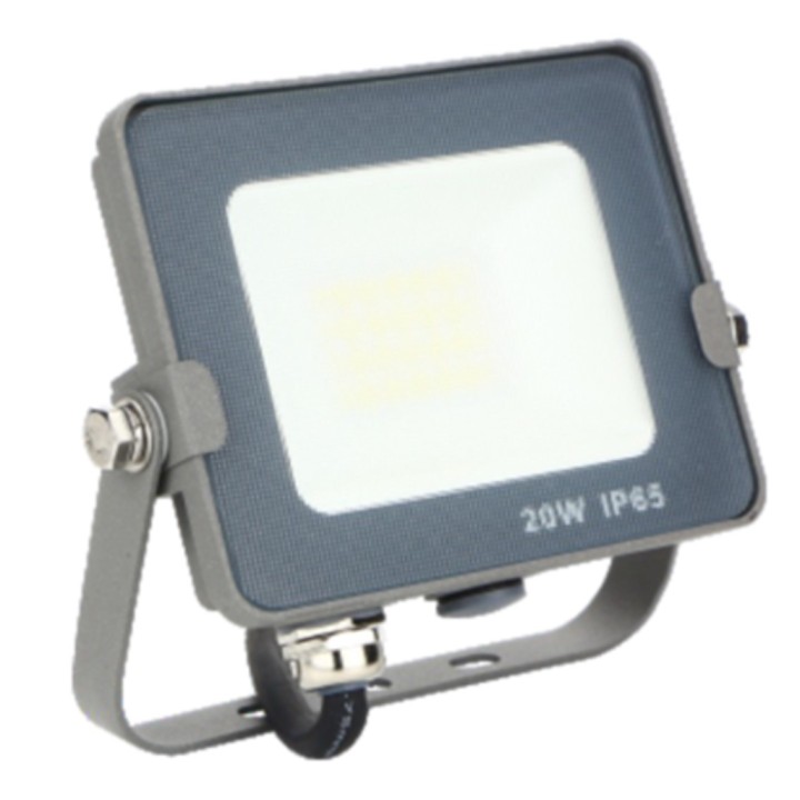 silver foco proyector led ips 65 20w 5700k luz fria 1.600lm gris