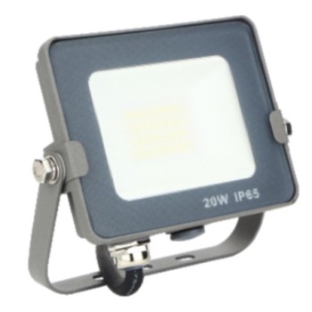 silver foco proyector led ips 65 20w 5700k luz fria 1.600lm gris