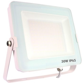 silver foco proyector led ip65 30w 3000k 2.400lm blanco