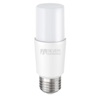 silver bombilla led silver electronic eco tubular t37 ip20    720 lm     9w 60w    e27    5000k    a