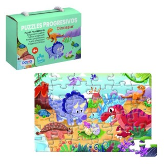 dohe puzzle de 36 piezas   a partir de 4 6 anos   dinosaur dohe 65010