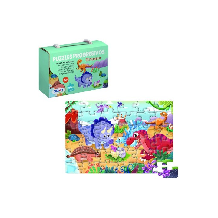 dohe puzzle de 36 piezas   a partir de 4 6 anos   dinosaur dohe 65010