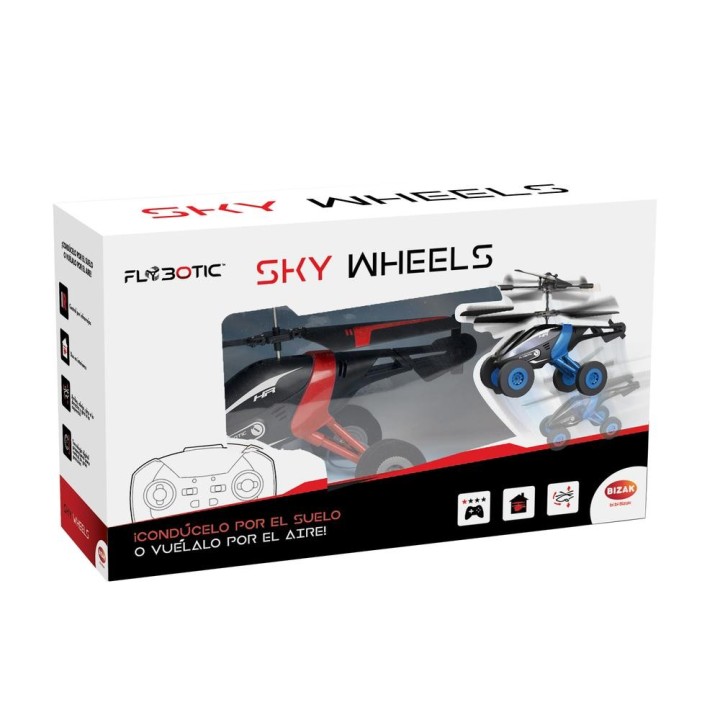 bizak helicoptero radio control flybotic sky wheels 1 unidad aleatoria