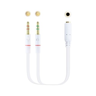 nanocable cable audio jack 3.5/h 2xjack 3.5/m 20cm