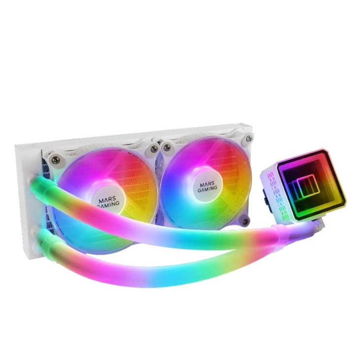 mars gaming kit de refrigeracion mars gaming mlultra240 blanco 500w 2 x 120mm rgb