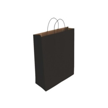bismark bismark 329843 bolsa de papel negro  pack  25 unidades