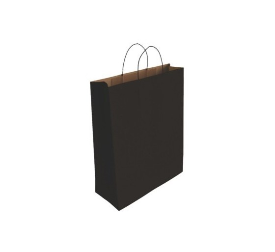 bismark bismark 329843 bolsa de papel negro  pack  25 unidades