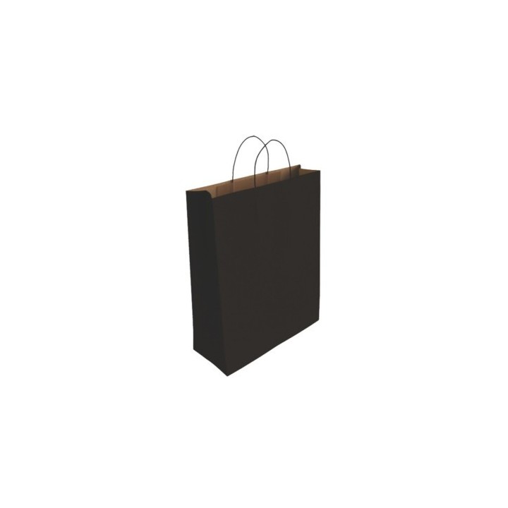 bismark bismark 329843 bolsa de papel negro  pack  25 unidades