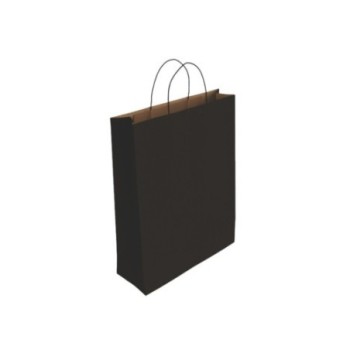 bismark bismark 329842 bolsa de papel negro  pack  25 unidades