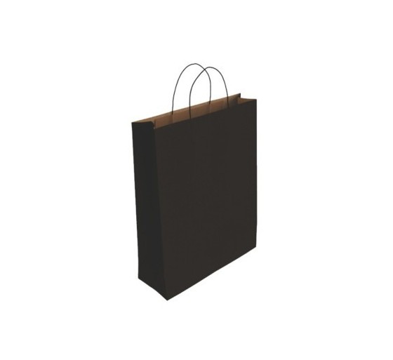 bismark bismark 329842 bolsa de papel negro  pack  25 unidades