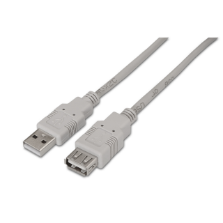 cable aisens usb 2.0 tipo a/m a/h beige 1.0m