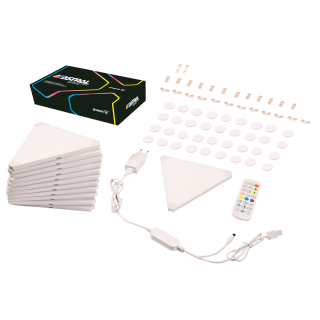 phoenix technologies phoenix astral kit de iluminacion modular rgb con paneles triangulares