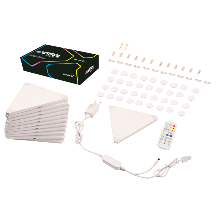 phoenix technologies phoenix astral kit de iluminacion modular rgb con paneles triangulares