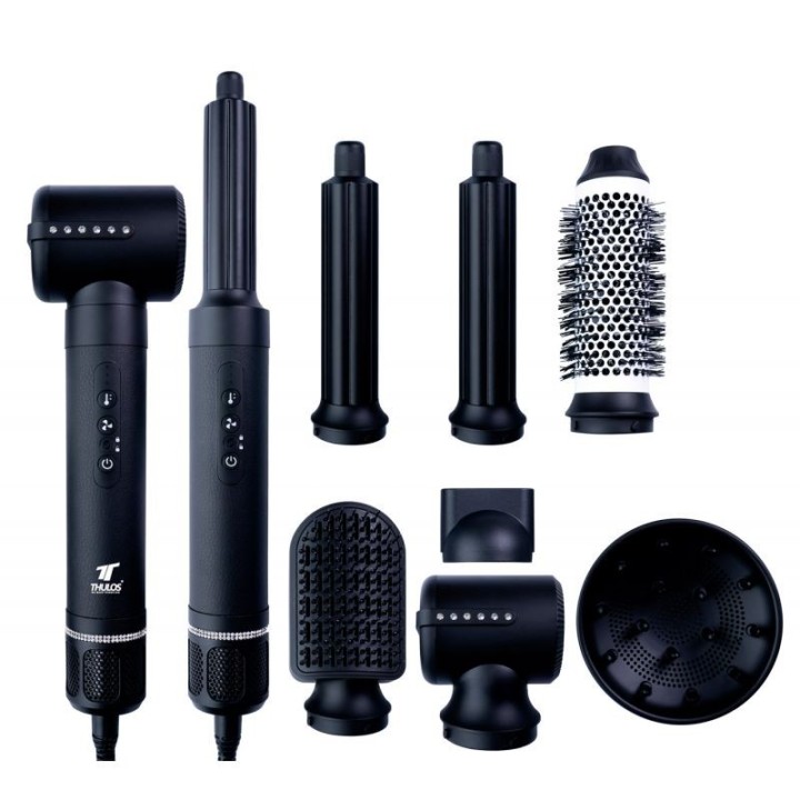 thulos secador de pelo thulos 7 en 1 th   by25 color negro 1400w