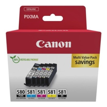 canon multipack canon pgi   580 pgbk + cli   581 cymbk