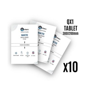 qcharx international laminas de proteccion frontales qcharx tablet mate qx1 10 unidades