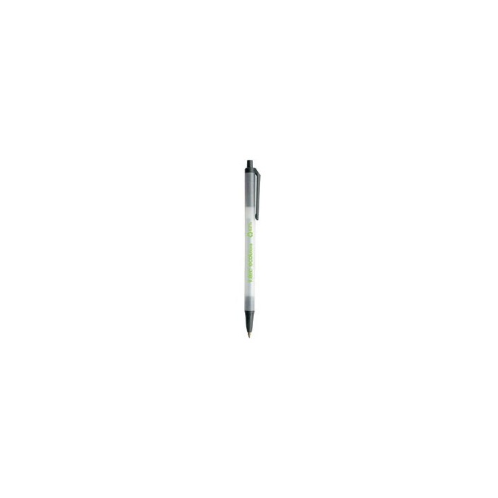 bic boligrafo eco clicstic reciclado trazo medio en color negro bic 8806871  pack  50 unidades