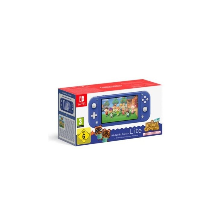 consola nintendo switch lite blue+animal incluye juego animal crossing new horizons