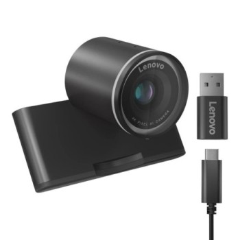 lenovo webcam 8 mp 4k ultra hd usb c negra