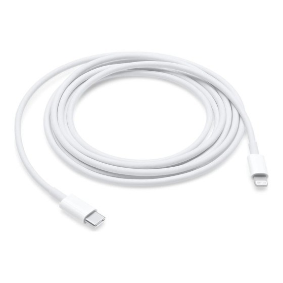 apple cable usb tipo c a lightning apple 2m   macho   macho   blanco