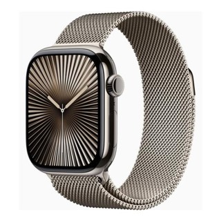 apple smartwatch apple watch series 10 gps + cell 42mm natural titanium milanese loop m   l