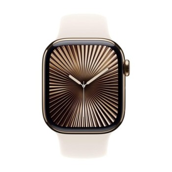 apple smartwatch apple watch series 10 gps + cell 42mm golden titanium m   l