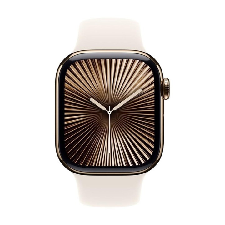 apple smartwatch apple watch series 10 gps + cell 42mm golden titanium m   l