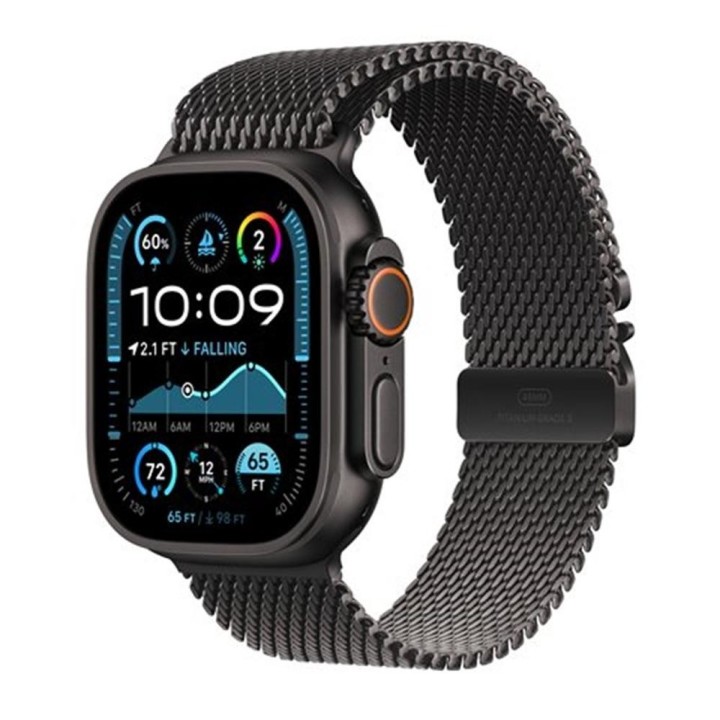 apple smartwatch apple watch ultra 2 gps + cell 49mm black titanium milanese loop m