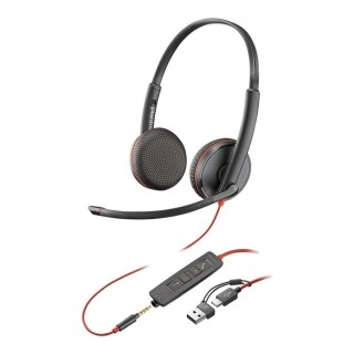poly auriculares poly blackwire 3225 negro