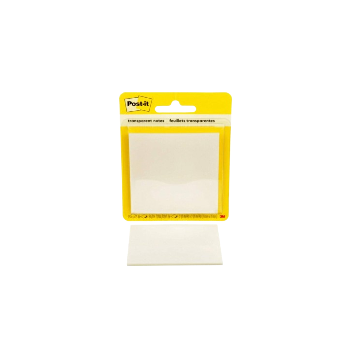 post it pack 36 hojas de notas transparentes 600 trspt 73x73mm. post
